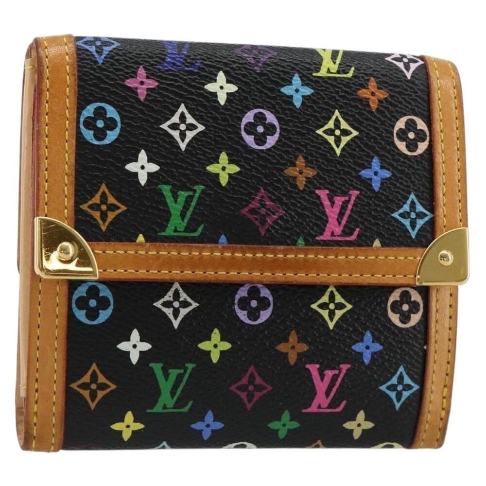 Louis Vuitton Monogram Multicolor Porte Monnaie Wallet Black